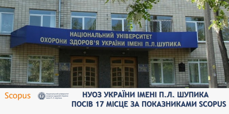 НУОЗ України імені П.Л. Шупика посів 17 місце за показниками Scopus 2025 року