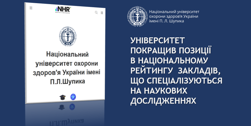 НУОЗ України імені П.Л. Шупика піднімається в National H-index Ranking 2025  