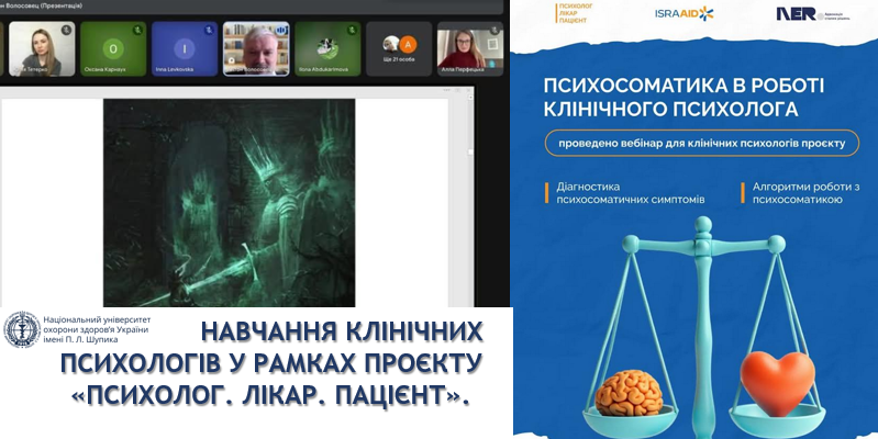 Продовжується навчання клінічних психологів у рамках проєкту «Психолог. Лікар. Пацієнт».